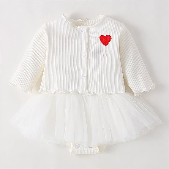 Babies Newborn Girls Boys Knitted Ribbed Solid Spring Winter Long Sleeve Cardigan Romper Dress Hat Clothing Set