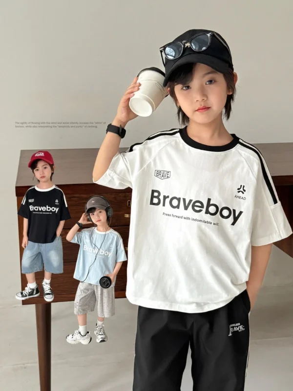 Boys’ Cotton Printed T-Shirt – Short Sleeve Summer Tee